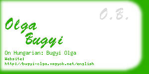 olga bugyi business card